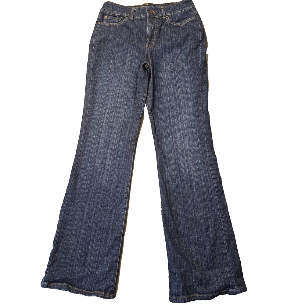 Nine West Womens Dark Blue Denim Stretch Bootcut Jeans Size 8 / 28